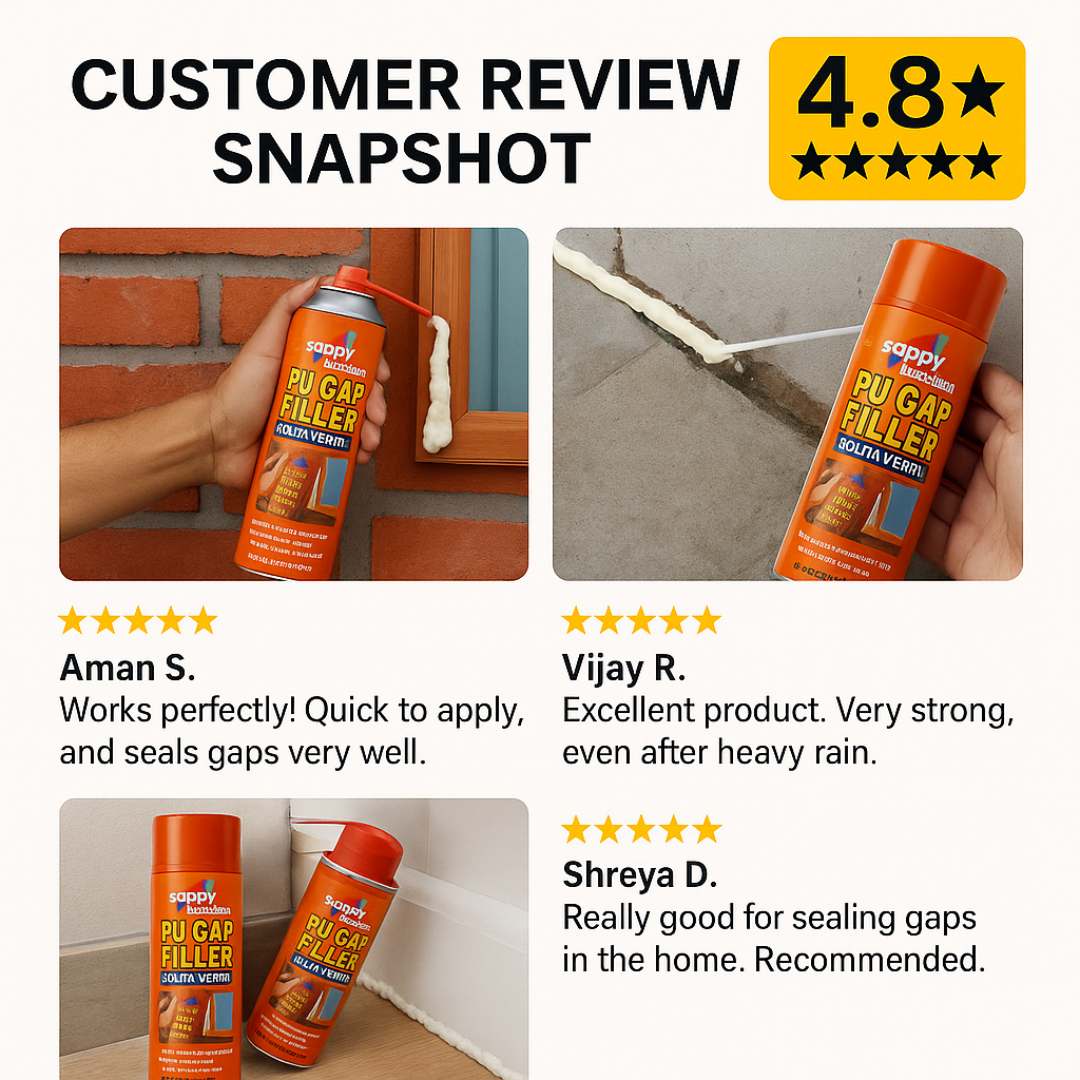 Instant Wall & Tile Gap Seal – PU Foam Spray | Buy 1 Get 1 Free