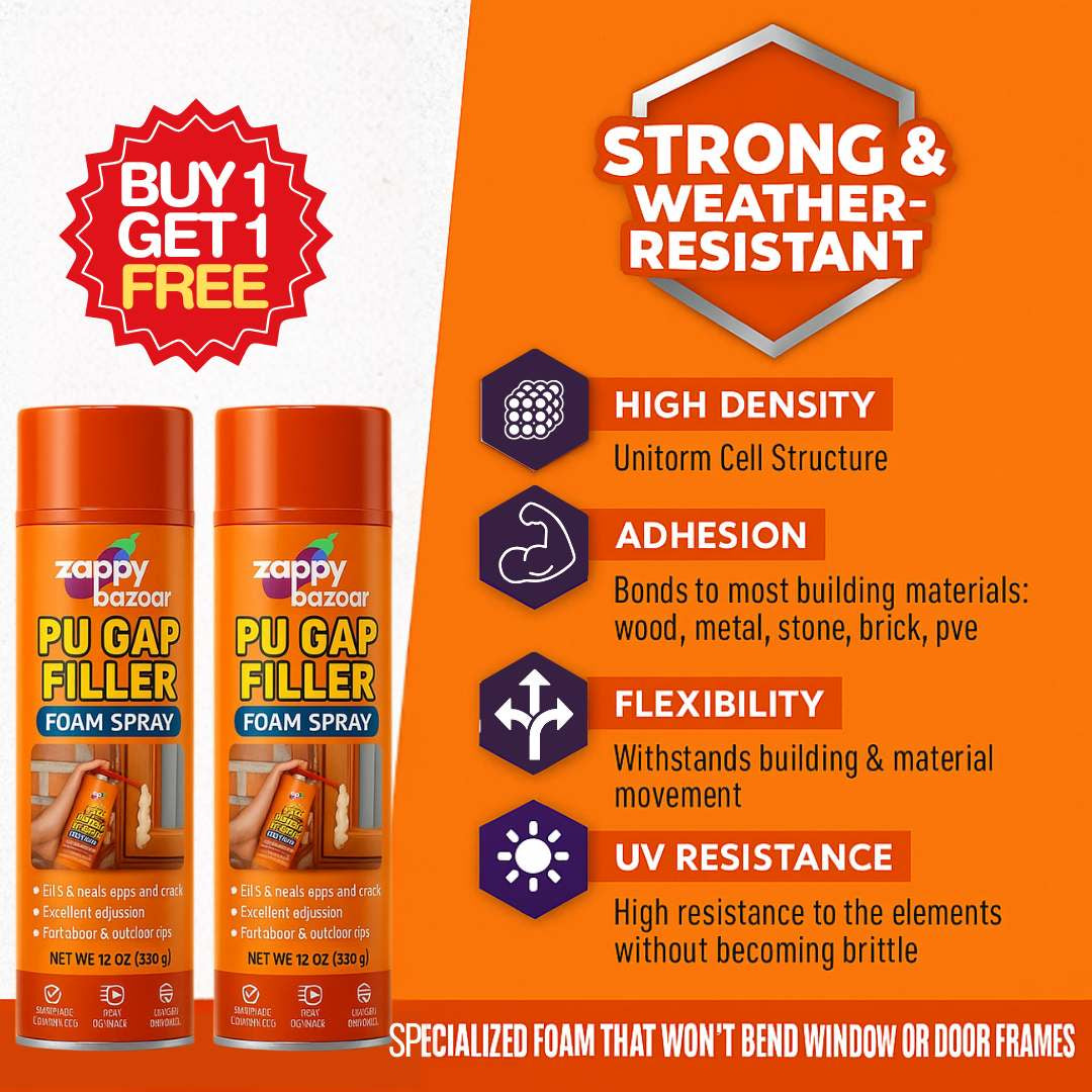 Instant Wall & Tile Gap Seal – PU Foam Spray | Buy 1 Get 1 Free