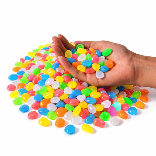 Night Glow Decorative Radium Rocks - Garden, Balcony, Home & Aquarium Decor (Mix Colors)