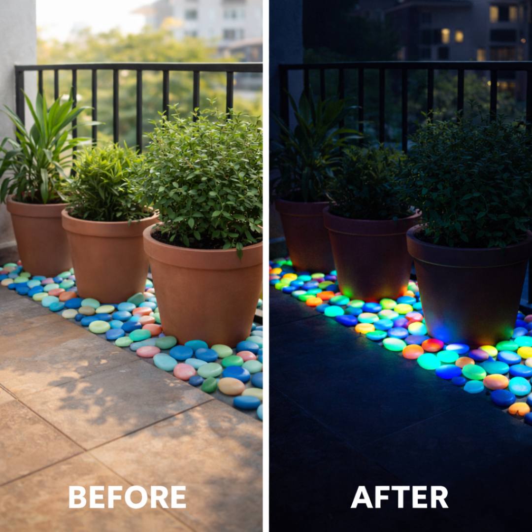 Night Glow Decorative Radium Rocks, Balcony, Home & Aquarium Decor (Mix Colors)