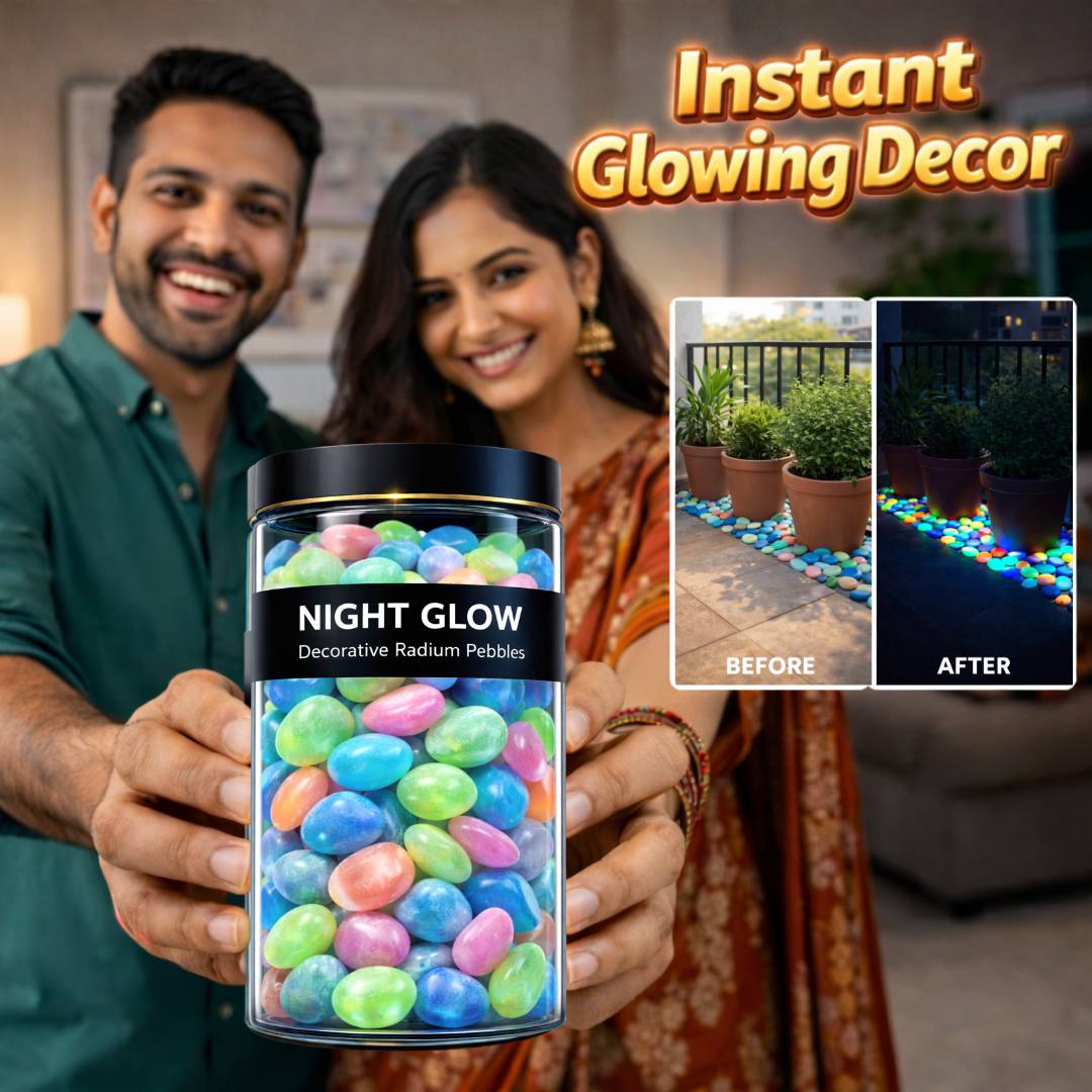 Night Glow Decorative Radium Rocks, Balcony, Home & Aquarium Decor (Mix Colors)